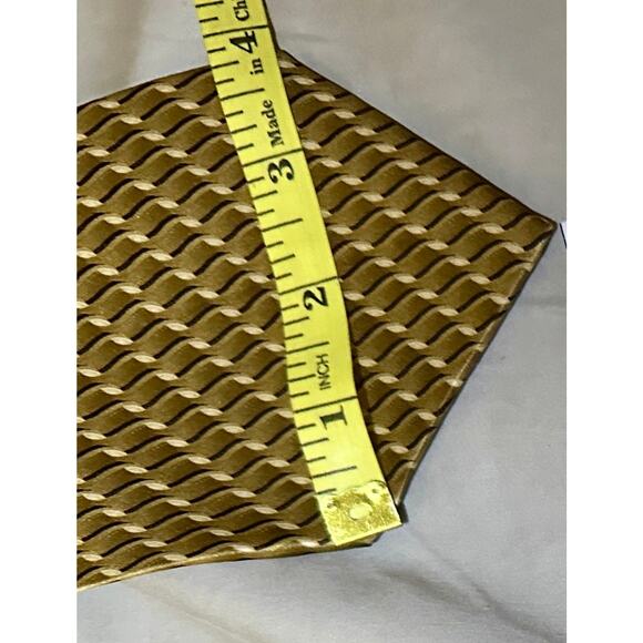 Vtg Silk Necktie Lot • Bruno Rossi Italy• Bardelli Roma, Lattice, Retro Pattern - Picture 3 of 9